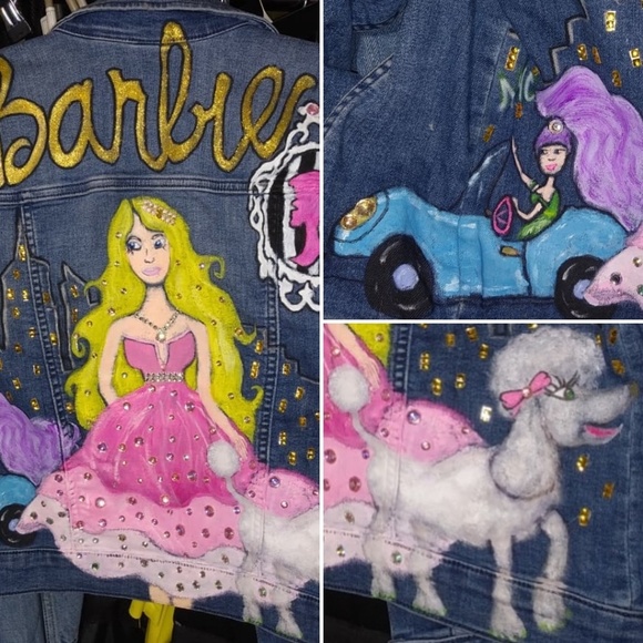 DENIM JACKETS 🌺 CUSTOM HANDPAINTED ONE OF A KIND - Picture 2 of 8